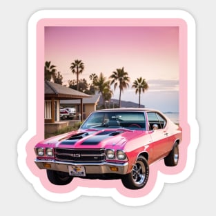 Malibu pink Sticker